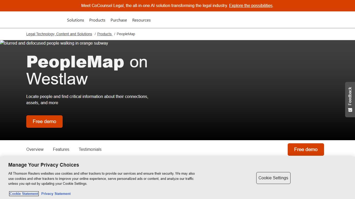 PeopleMap - Public records search Thomson Reuters